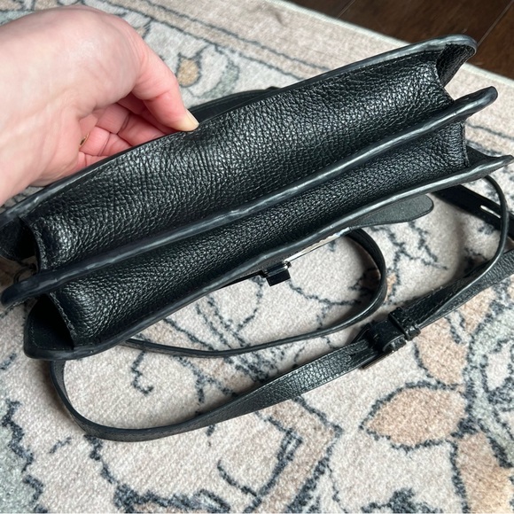 Botkier Valentina Black Pebbled Leather Crossbody Bag Purse - Picture 6 of 12